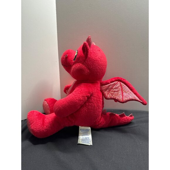 Great Wolf Lodge Red Plush Dragon Stuffed Animal With Sparkly Wings By B-A-B 15" - Picture 5 of 9
